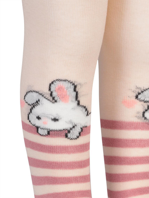 Mini Bunny 6- Bebek Kız Külotlu Çorap - Bej 6 Ay