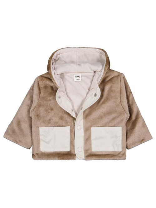 Kapüşonlu 6-18 Ay Hırka - Kahverengi 18-24 Ay