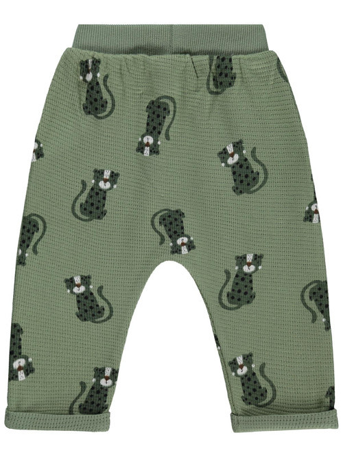 Cute Tiger Baskılı 6-18 Ay Eşofman Altı - Haki 9-12 Ay