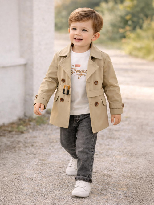 Trençkot 3'lü 2-5 Yaş Takım - Bej 2-3 Yaş