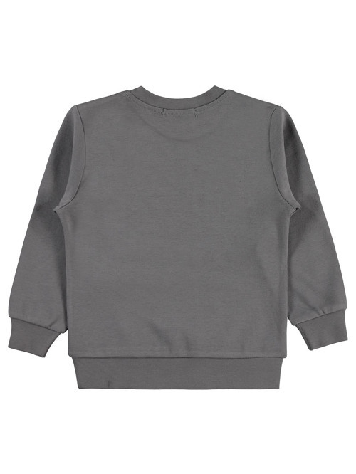 Baseball Baskılı 2-5 Yaş Sweatshirt Km - Gri 3-4 Yaş