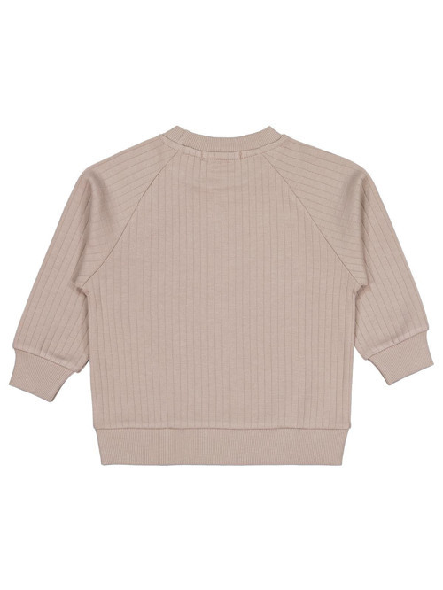 Süs Düğmeli 2-5 Yaş Sweatshirt - Bej 3-4 Yaş