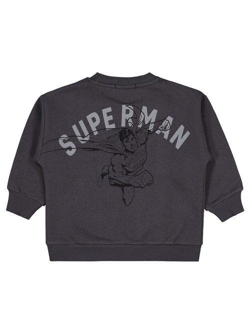 Logo Baskılı 2-5 Yaş Sweatshirt - Gri 4-5 Yaş