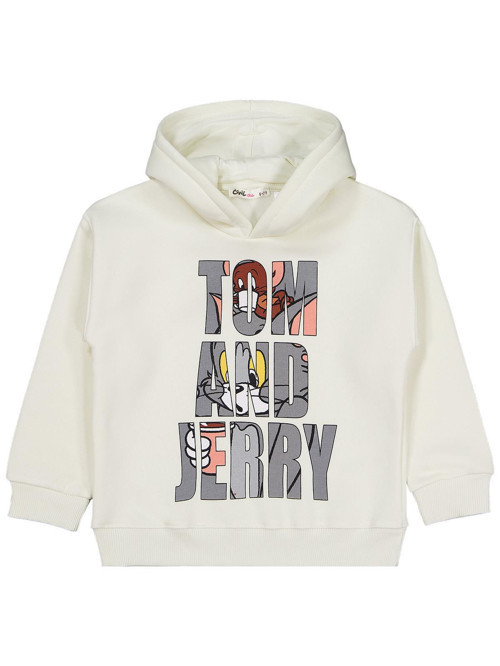 6-9 Yaş Sweatshirt - Ekru 6-7 Yaş