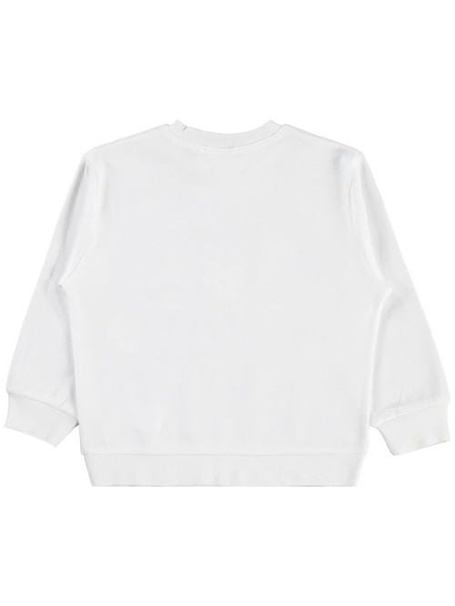 Kediler Baskılı 2-5 Yaş Sweatshirt - Ekru 2-3 Yaş
