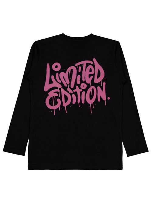 Limited Edition Baskılı 10-13 Yaş Sweatshirt - Siyah 13-14 Yaş