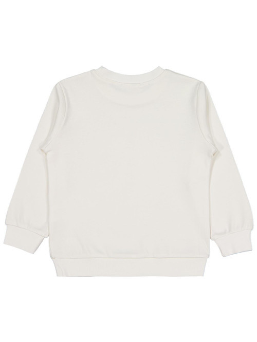 Kedi Baskılı 2-5 Yaş Sweatshirt - Ekru 4-5 Yaş