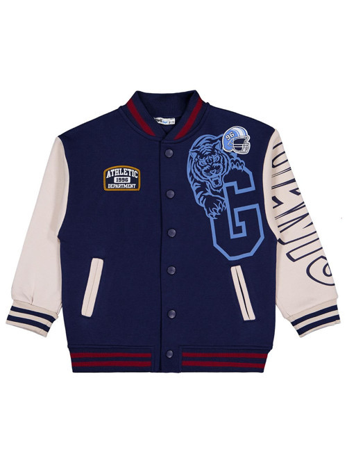 Tiger Baskılı - Etiketli 10-13 Yaş Hırka - Lacivert 11-12 Yaş