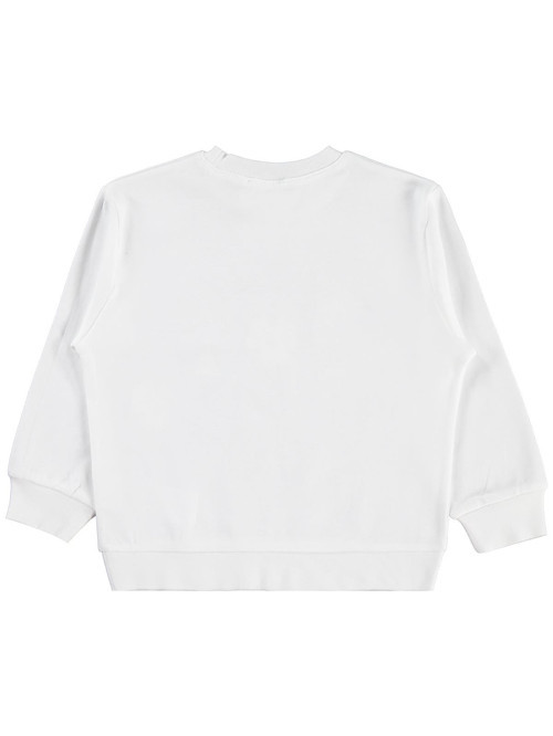 Kediler Baskılı 2-5 Yaş Sweatshirt - Ekru 5-6 Yaş