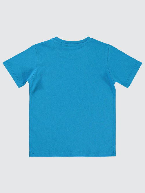Logo Baskılı 10-13 Yaş Tişört - Mavi 13-14 Yaş