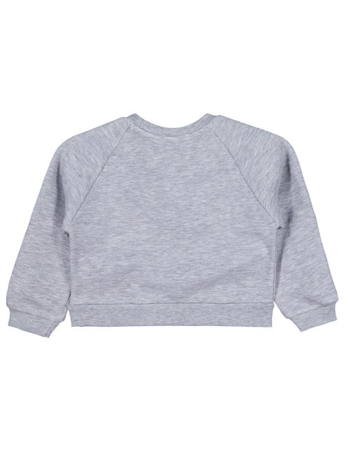 Ponpon Aksesuarlı 2-5 Yaş Sweatshirt - Gri 3-4 Yaş