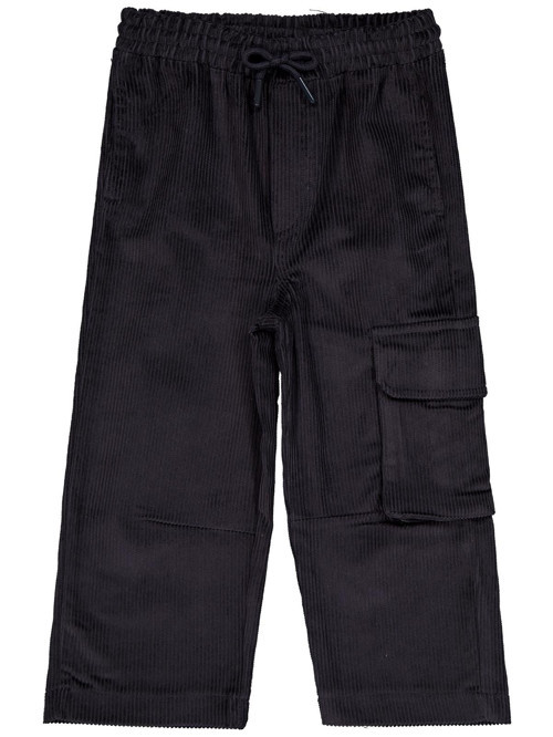 Kargo Cepli Kadife 10-13 Yaş Pantolon - Gri 11-12 Yaş
