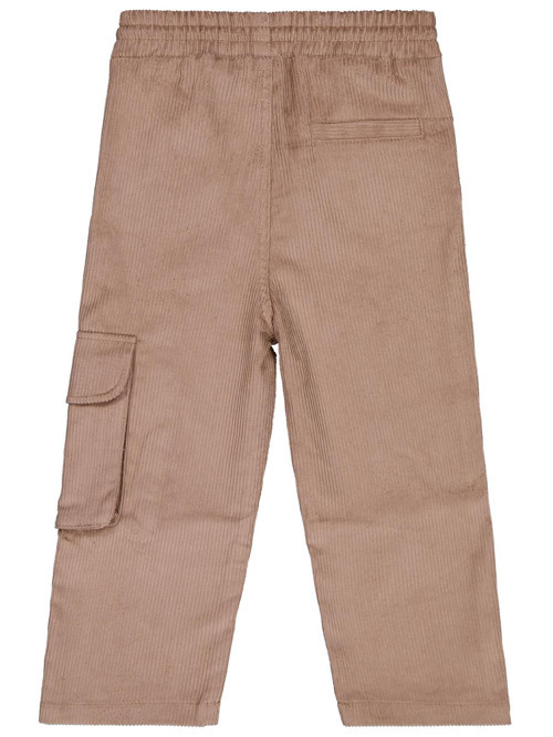 Kargo Cepli Kadife 2-5 Yaş Pantolon - Bej 3-4 Yaş