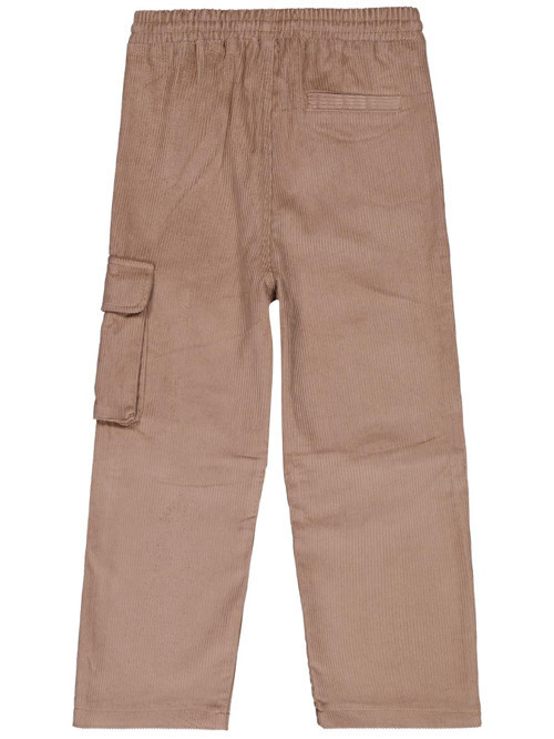 Kargo Cepli Kadife 6-9 Yaş Pantolon - Bej 8-9 Yaş