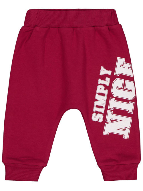 Simply Nice Baskılı 6-18 Ay Tek Alt Bebe - Bordo 9-12 Ay