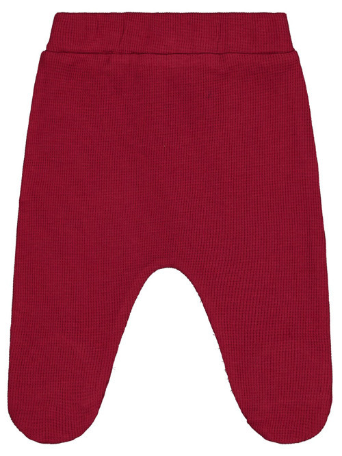 26 Baskılı 1-9 Ay Tek Alt Bebe - Bordo 3-6 Ay