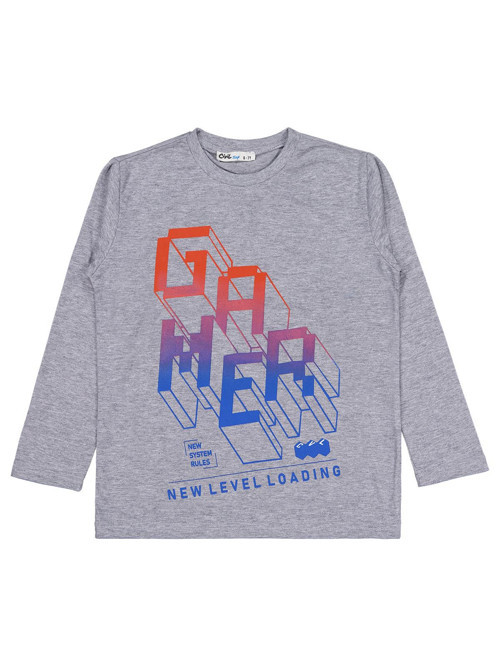 Gamer Baskılı 6-9 Yaş Sweatshirt - Gri 8-9 Yaş