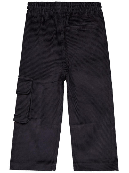 Kargo Cepli Kadife 2-5 Yaş Pantolon - Gri 2-3 Yaş