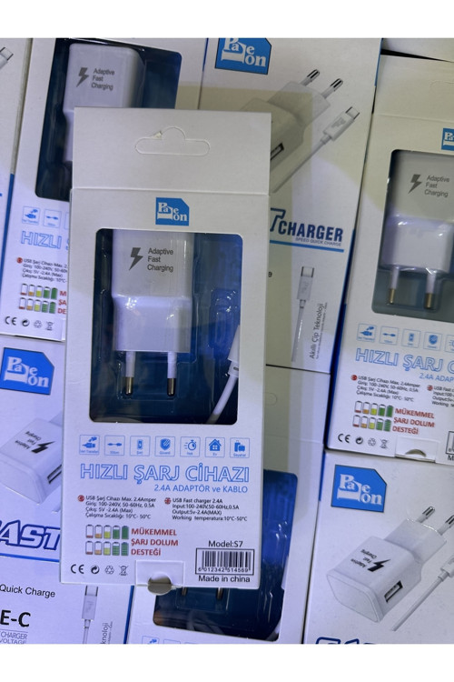 Type-C Hızlı Şarz Adaptör+Usb Kablo
