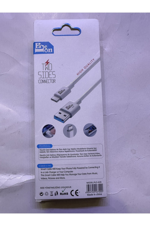 Paleon Type-C Şarj Kablosu 2.4 Amperusb Kablo 2