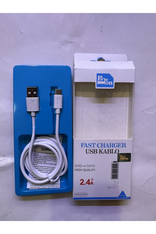 Paleon Type-C Şarj Kablosu 2.4 Amperusb Kablo 3