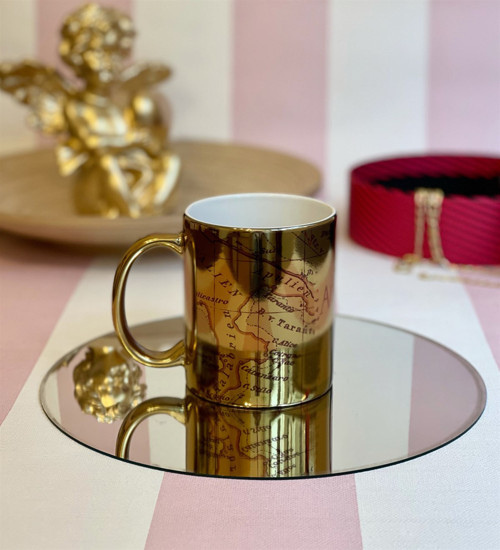 Travel Journal Tasarımlı Gold Kupa
