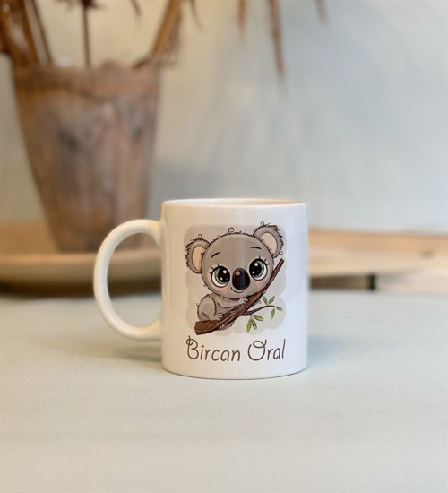 Kişiye Özel Sevimli Koala Tasarımlı Kupa