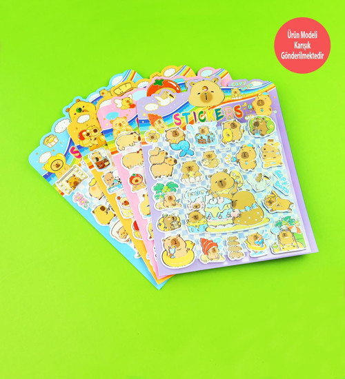 Capybara Tasarımlı Puf Sticker