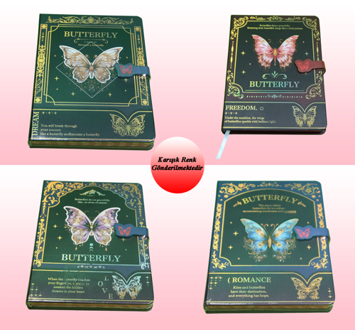 Hologram Kapaklı Kelebek Rüyası Defter