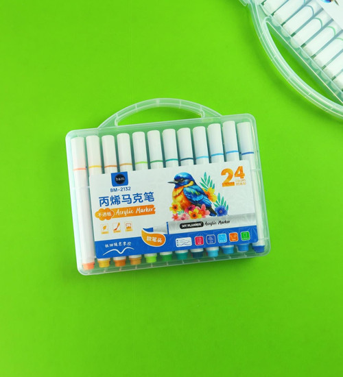 24 Renk Akrilik Marker Kalem Seti