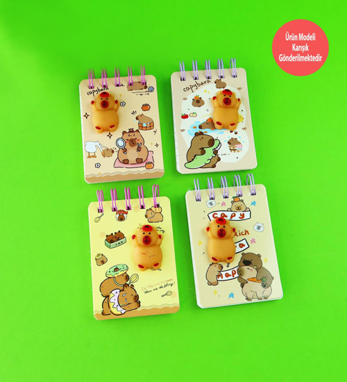 Capybara Figür Kapaklı Defter