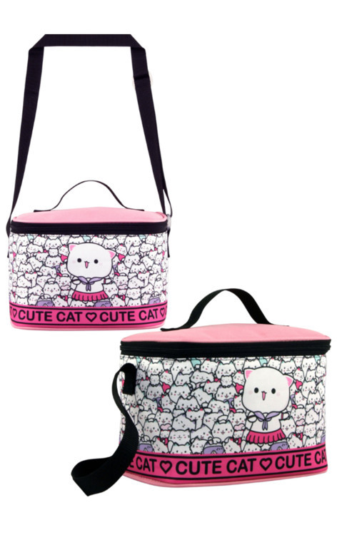 Cennec Cute Cat Termal Beslenme Çantası – Çocuk Okul Beslenme Çantası 23X16X15