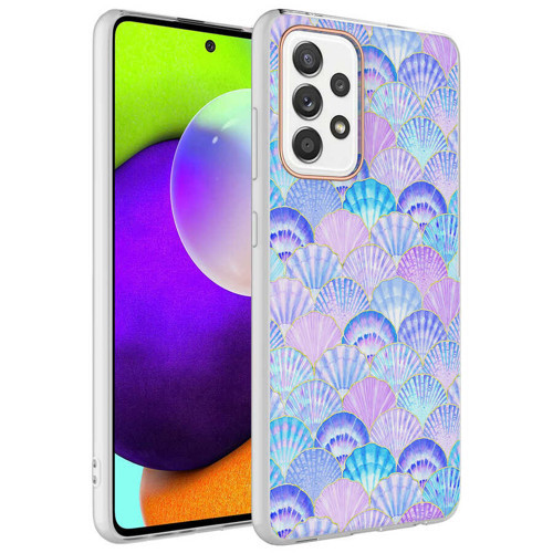Galaxy A72 Kılıf Bella Fosforlu Şık Tasarım Kılıf Lila