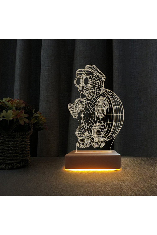 3d Doğum Günü Hediyesi Kaplumbağa Çocuk Odası Gece Lambası