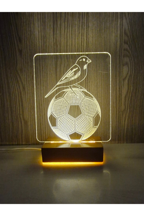 Kanarya Futbol Topu Tasarım Led Gece Lambası Hediyesi