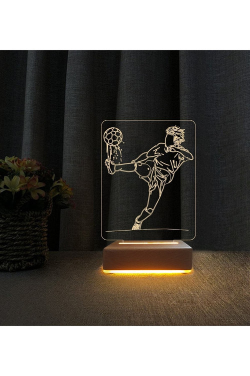 Futbolcu Dizayn Gece Lamba 3d Led Masa Lambası Doğum Günü Lamba Dünya Kupası