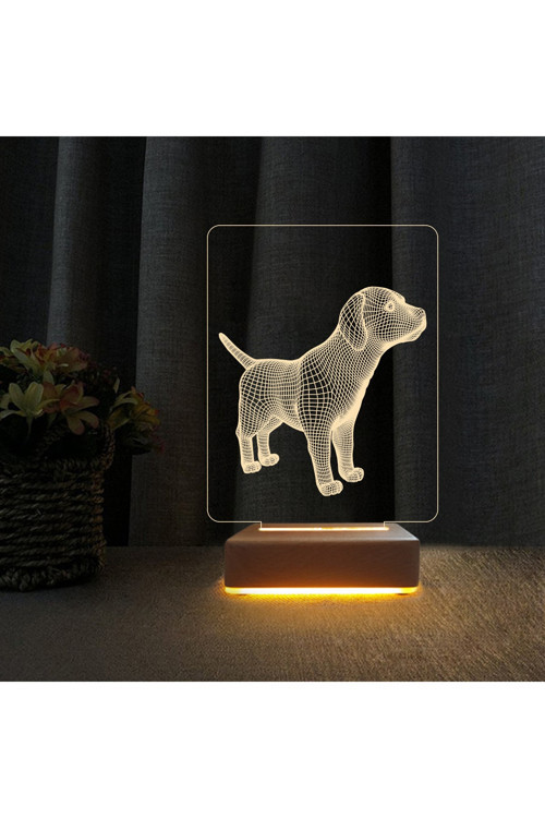 Yavru Köpek 3d Çocuk Odası Gece Lambası
