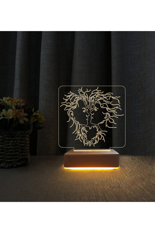 Aşk Yüzler Lamba 3d Led Masa Lambası