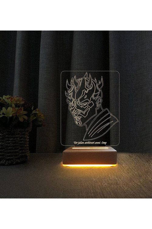 Star Wars Darth Maul Lamba 3d Led Masa Lambası Darth Maul Doğum Günü Hediyesi