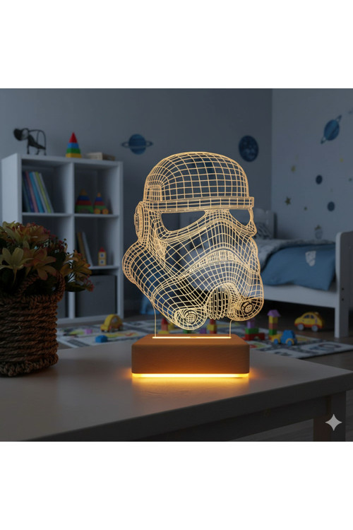 Led Gece Lambası Uzay Askeri Stormtrooper Dizayn Doğum Günü Hediyesi
