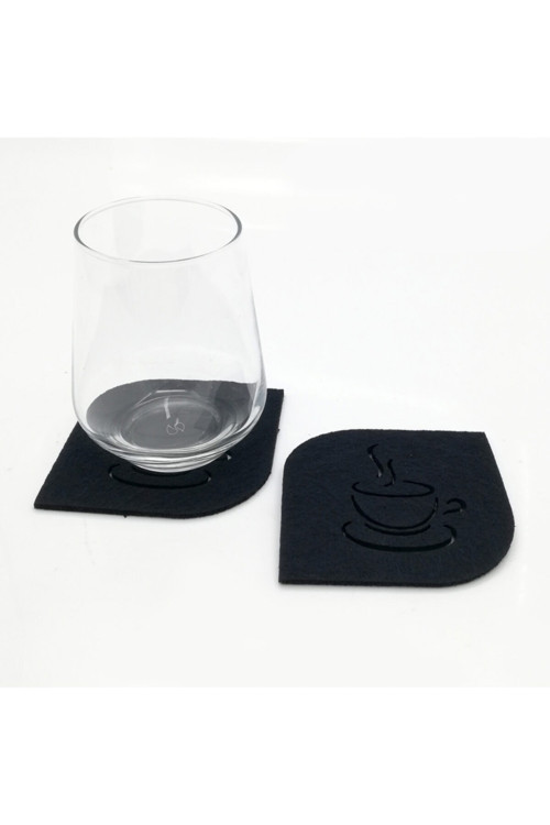 Bardak Altlığı Keçe Oval Köşe lacivert 61056