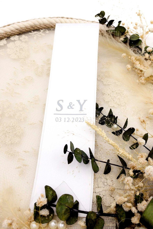 Takı Kurdelesi (İSİMLİ) (1 ADET) Beyaz 42123