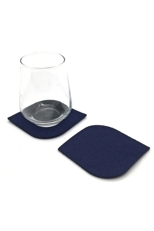 Bardak Altlığı Keçe Oval Köşe lacivert 61036