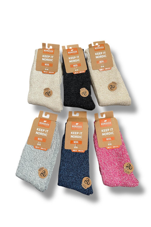 6’lı Kadın Örme Yünlü Bot Çorabı