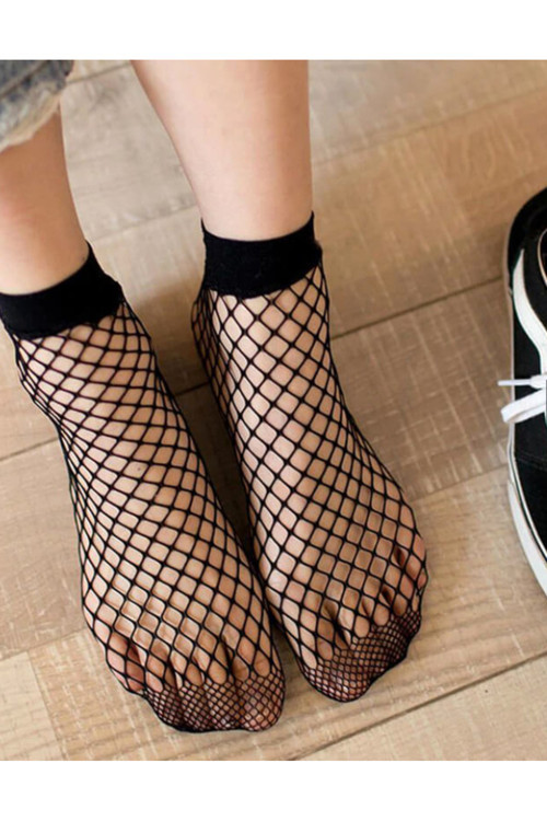 2’li Siyah File Soket Çorap