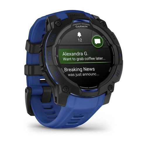 Instınct3 45mm,AMOLED Blackwith Bolt Blue B