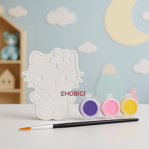 Taş Boyama Seti Hello Kitty 3 Renk Akrilik Boya 5ml + Fırça