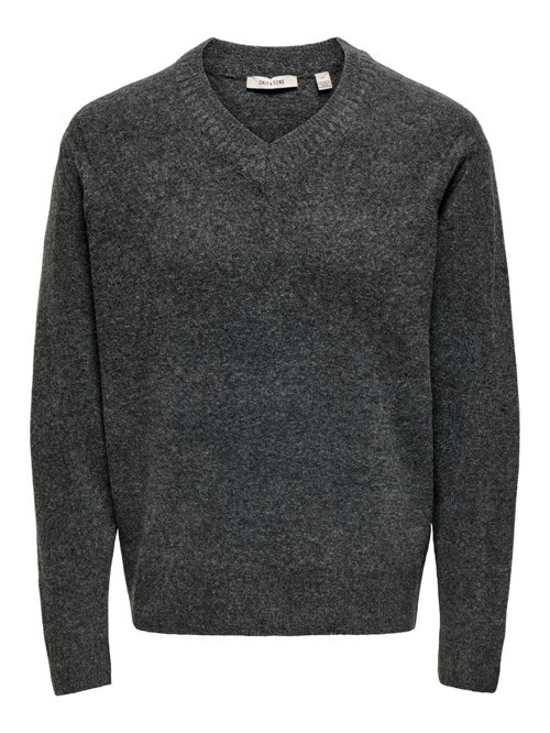 ONSMOVE RLX BRUSHED V-NECK KNIT Erkek Siyah Kazak - 22035138