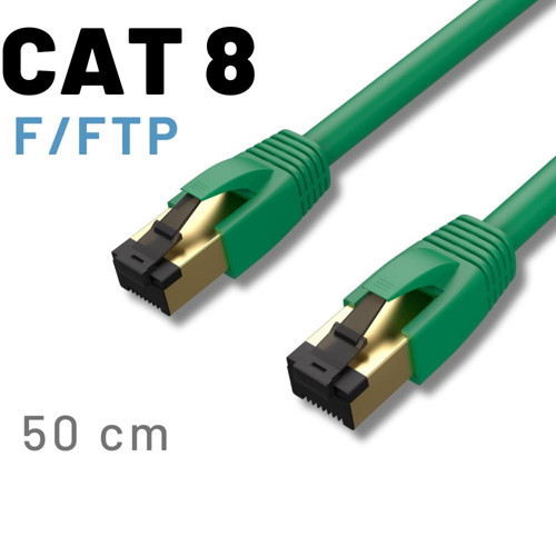 50 Cm CAT8 Kablo F/FTP LSZH Ethernet Network Lan Ağ Kablosu