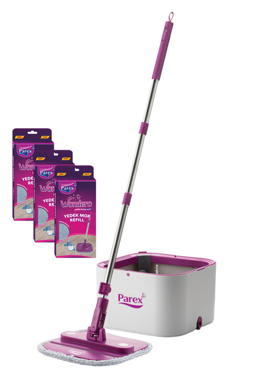 Yeni Wondero Otomatik Temizlik Seti - 3 Adet Yedek Mop